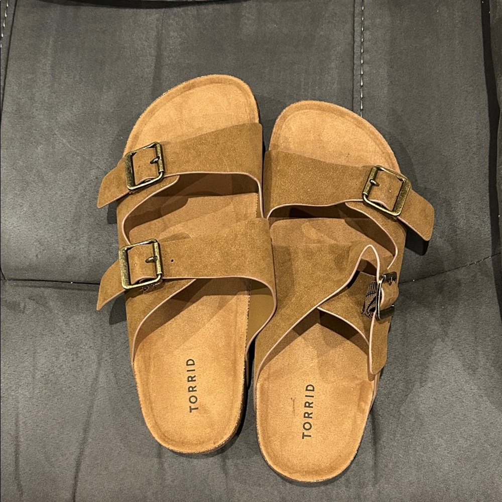 Torrid Women's Brown Double-Buckle Sandals never worn